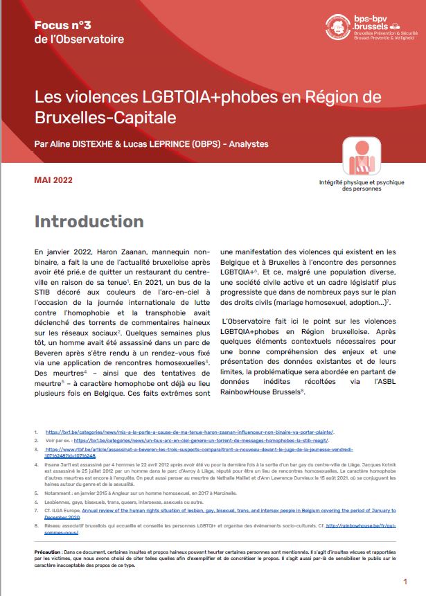 Les violences LGBTQIA+phobes: omniprésentes mais peu signalées à Bruxelles