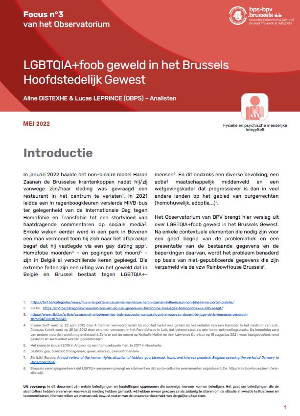 LGBTQIA+-foob geweld in Brussel: wijdverspreid maar zelden gesignaleerd