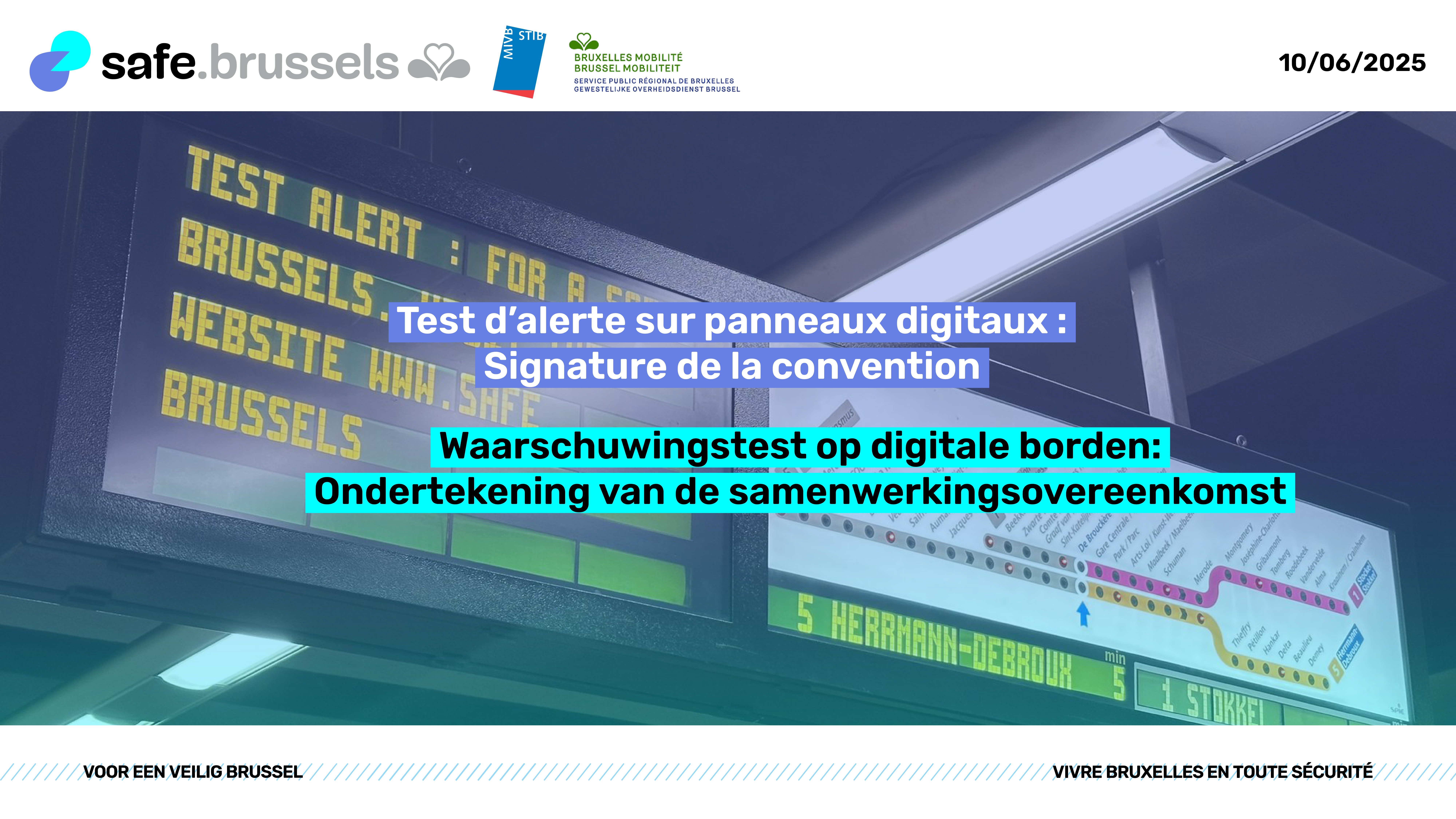 Alerter en crise les bruxellois via les panneaux digitaux : une collaboration officialisée après un test d’alerte régional